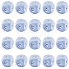 20Pcs Blue Cube Letter Silicone Beads 12x12x12mm Square Dice Alphabet Beads with 2mm Hole Spacer Loose Letter Beads for Bracelet Necklace Jewelry Making JX434S-1