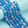 Spray Painted Crackle Glass Beads Strands CCG-Q001-10mm-19-6