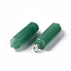 Natural Green Aventurine Double Terminated Pointed Pendants G-G926-01P-02-3