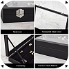 Rectangle Imitation Leather Earring Presentation Box CON-WH0089-14A-4