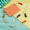 WADORN 16Pcs 8 Colors PU Leather Keychain KEYC-WR0001-11-5