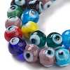 Handmade Evil Eye Lampwork Bead Strands LAMP-M015-02-5