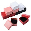 8Pcs 4 Colors Square Cardboard Ring Boxes CBOX-FS0001-08-1