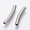 Non-Tarnish 304 Stainless Steel Curved Tube Beads STAS-F230-20P-2