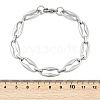 304 Stainless Steel Coffee Bean Chain Bracelets for Women Men BJEW-F488-45P-5