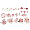 25Pcs Flowers Theme DIY Paper Stickers STIC-U004-02D-2