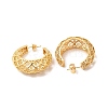 Rack Plating Brass Hollow Out Round Stud Earrings EJEW-F308-01G-2