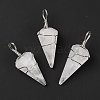 Natural Quartz Crystal Gemstone Pendants G-D458-06P-06-RS-4