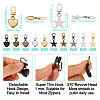  20Pcs 10 Style Zinc Alloy Zipper Puller FIND-TA0002-87-2