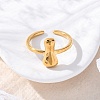 304 Stainless Steel Open Cuff Rings for Women RJEW-M060-01G-09-2