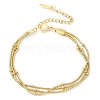 304 Stainless Steel Snake Chain Bracelets for Women BJEW-U019-04G-04-4