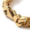 Ion Plating(IP) 304 Stainless Steel Skull Cuban Link Chain Bracelets for Women Men BJEW-Q341-03G-3