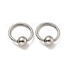 Non-Tarnish 316L Surgical Stainless Steel Captive Bead Ring for Nose Ring Cartilage Hoop Earrings AJEW-G038-01P-1