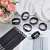 15Pcs Imitation Leather Simple Plain Cord Bracelet with Alloy Buckles BJEW-ME0001-06B-4