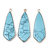 Synthetic Turquoise Pendants G-S359-108E-1