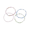 4Pcs 4 Color Glass Round Beaded Stretch Bracelets Set BJEW-JB09701-S-1