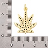 Rack Plating Brass Micro Pave Cubic Zirconia Pendants KK-K367-05G-03-3