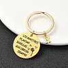 201 Stainless Steel & Brass Letter Keychain KEYC-YW00095-18-1
