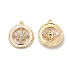 Brass Micro Pave Cubic Zirconia Pendant KK-B074-66G-1