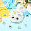 12Pcs 6 Colors Alloy Enamel Charms ENAM-CJ0007-49-5