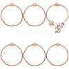 6Pcs Brass European Style Bracelet Making PPJ-SC0001-01B-1