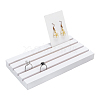 4-Slot Rectangle Wood Jewelry Slotted Display Stands ODIS-WH0030-31-1