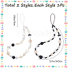 2Pcs 2 Colors Plastic Mobile Straps HJEW-GF0001-44-2