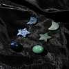 Natural Gemstone Healing Moon & Star & Round Ornaments AJEW-FS0001-12A-10