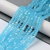 Transparent Glass Beads Strands EGLA-A044-T4mm-MB08-2