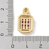 Rack Plating Brass Micro Pave Cubic Zirconia Pendants KK-A224-20G-01-3