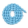 Opaque Solid Color Imitation Jade Beads Strands GLAA-N005-P8mm-D10-2