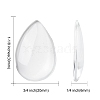 Transparent Teardrop Glass Cabochons X-GGLA-R024-30x20-2