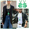 Plastic Dollar Sign Big Pendant Ball Chain Necklaces NJEW-WH0021-81B-7