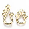 Brass Hook and S-Hook Clasps KK-T051-27G-NF-2