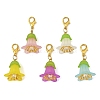 Transparent Acrylic Flower Pendant Decorations HJEW-JM05036-1