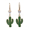 Alloy Enamel Dangle Earrings EJEW-JE03500-05-1