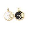 Rack Plating Brass Enamel Pendants ZIRC-C042-19-2