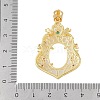 Brass Micro Pave Cubic Zirconia Pendant Cabochon Settings KK-U026-12G-3