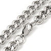 Non-Tarnish 201 Stainless Steel Cuban Link Chain Necklaces for Women and Men NJEW-F322-11P-04-1