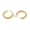 Brass Wire Wrapped Hoop Earrings for Women EJEW-C056-02G-2