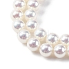 UV Plating Pearlized Glass Pearl Beads Strands GLAA-F128-01A-T1-3