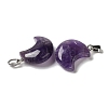 Natural Amethyst Pendants G-H035-01P-07-2