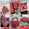 Red Cotton Fabric DIY-WH0750-293B-5