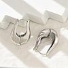 Brass Hoop Earrings for Women EJEW-U041-05P-3