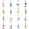 16Pcs 16 Colors Angel Acylic Pendant Decoration HJEW-JM02629-01-1