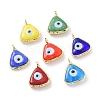 Handmade Evil Eye Lampwork Charms ZIRC-F136-07G-1