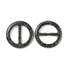 Flat Round Resin Buckle Clasps CRES-WH0013-15D-1