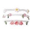 3Pcs 3 Colors Acrylic Charms Bracelets Sets for Women BJEW-TA00577-02-2