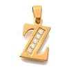 Ion Plating(IP) 304 Stainless Steel Rhinestone Pendants STAS-U035-01G-Z-1