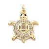 Rack Plating Brass with Cubic Zirconia Pendants KK-Q017-01C-G-1